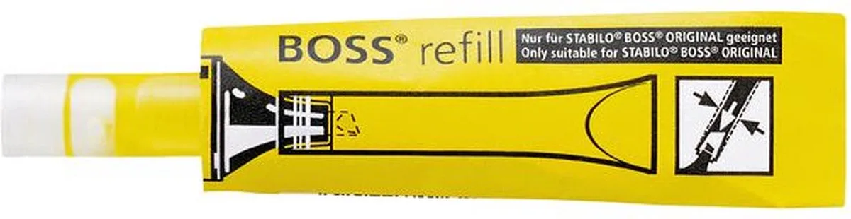 Textmarker-Nachfüllungen' Boss' gelb de Stabilo en Jaune – photo produit