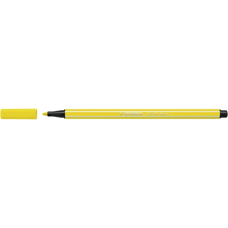 Viltstift stabilo pen 68/024 m neon geel | 10 stuks by Stabilo – product photo