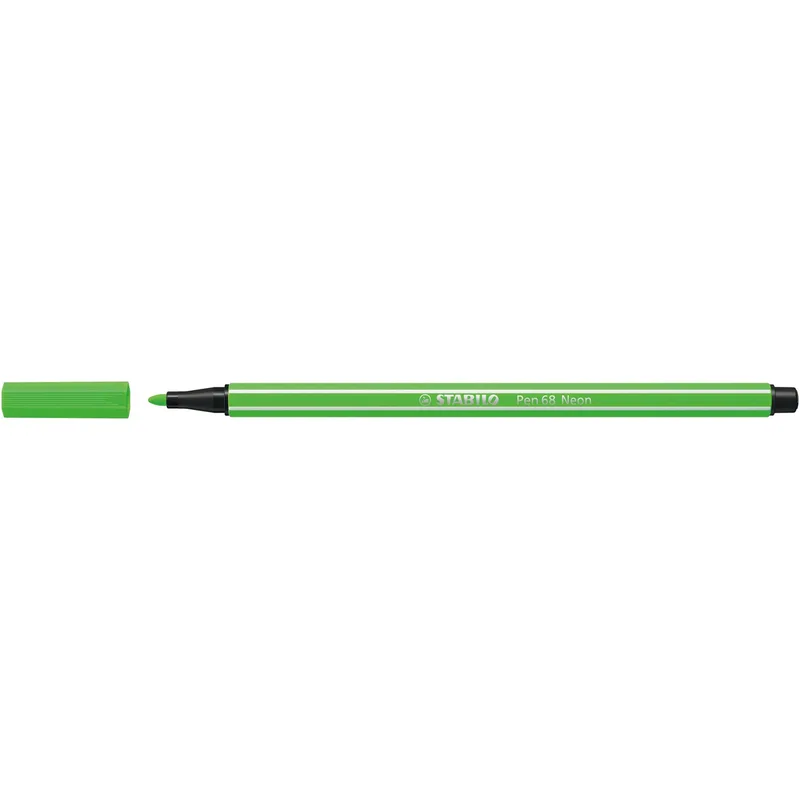 Viltstift stabilo pen 68/033 m neon groen | 10 stuks by Stabilo – product photo