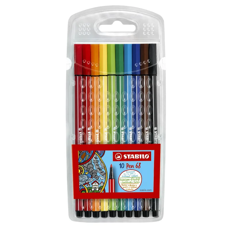 Viltstift stabilo pen 68/10 m ass 10st | 10 stuks von Stabilo – Produktfoto