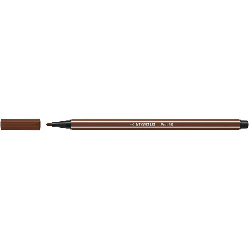 Viltstift stabilo pen 68/45 m bruin | 10 stuks by Stabilo – product photo