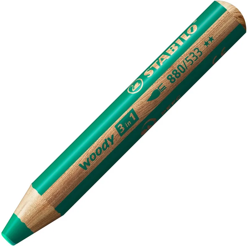 woody 3 in 1 - multitalent potlood - Per stuk de Stabilo en Vert – photo produit