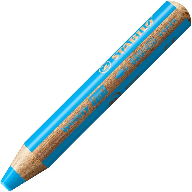 woody 3 in 1 - multitalent potlood - Per stuk by Stabilo in Light blue – product photo