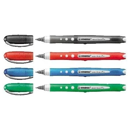 worker+ colorful, Rollerball, Medium 0.5 mm, doos 10 stuks, zwart by Stabilo – product photo
