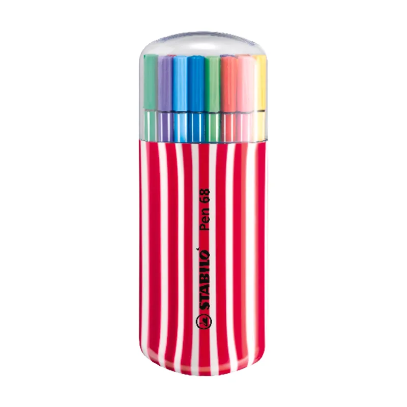 Zebrui Marqueur Pointe Moyenne 1 mm - Cerise 6820-02-1-5 (Lot de 20) by Stabilo – product photo