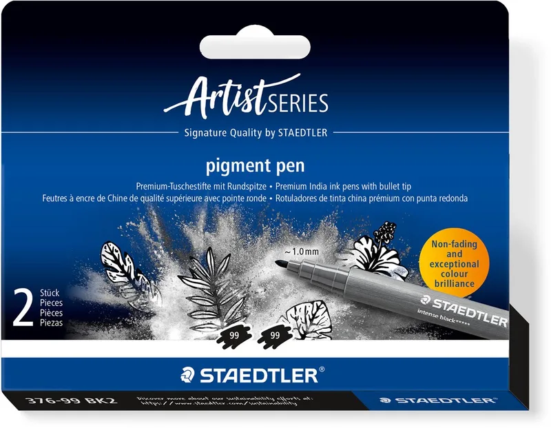 Artist Series - pigment pen set 2 de Staedtler en Noir – photo produit