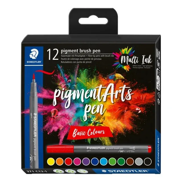 Brushpen staedtler pigmentarts etui 12 st | 10 stuks by Staedtler – product photo