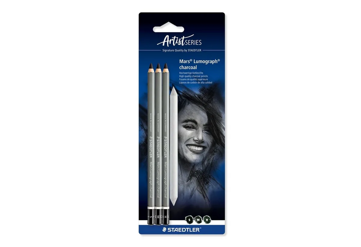 Buntstift STAEDTLER Kohlestift Mars Lumograph charcoal, 3er set van Staedtler in Meerkleurig – productfoto
