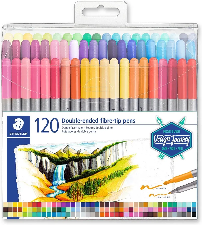 Design Journey - kleurstift dubbele punt - set 120 st by Staedtler in Multi: 120 kleuren – product photo