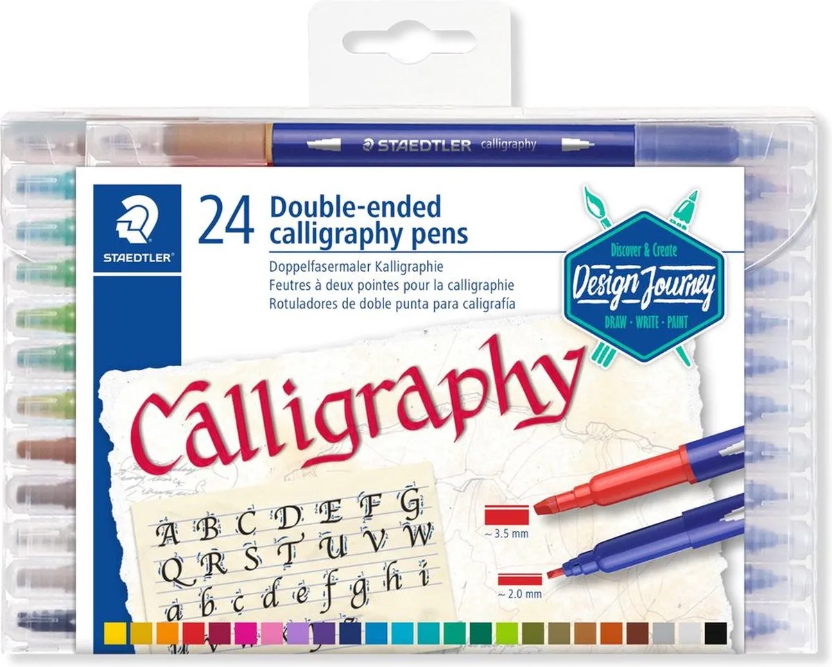 Desin Journey - Calligraphy pen duo punt - set 24 st van Staedtler in Multi: 24 kleuren – productfoto