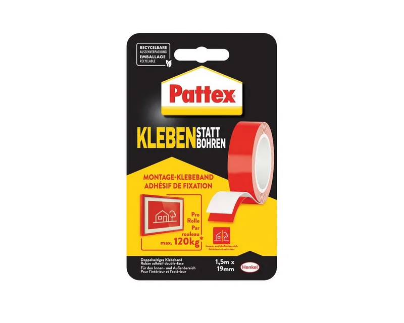 Doppelklebeband Pattex Klebeband Kleben statt Bohren by Staedtler – product photo