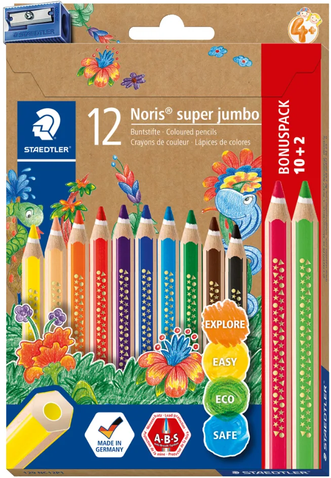 Dreikant-Buntstift Noris super jumbo, 10+2 von Staedtler – Produktfoto