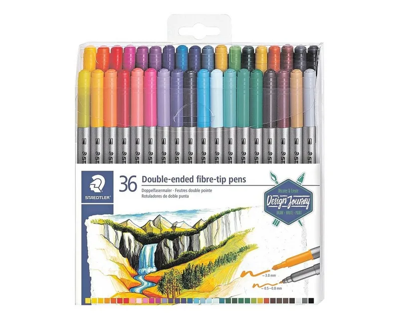 Design Journey - kleurstift dubbele punt - set 36 st van Staedtler in Meerkleurig – productfoto
