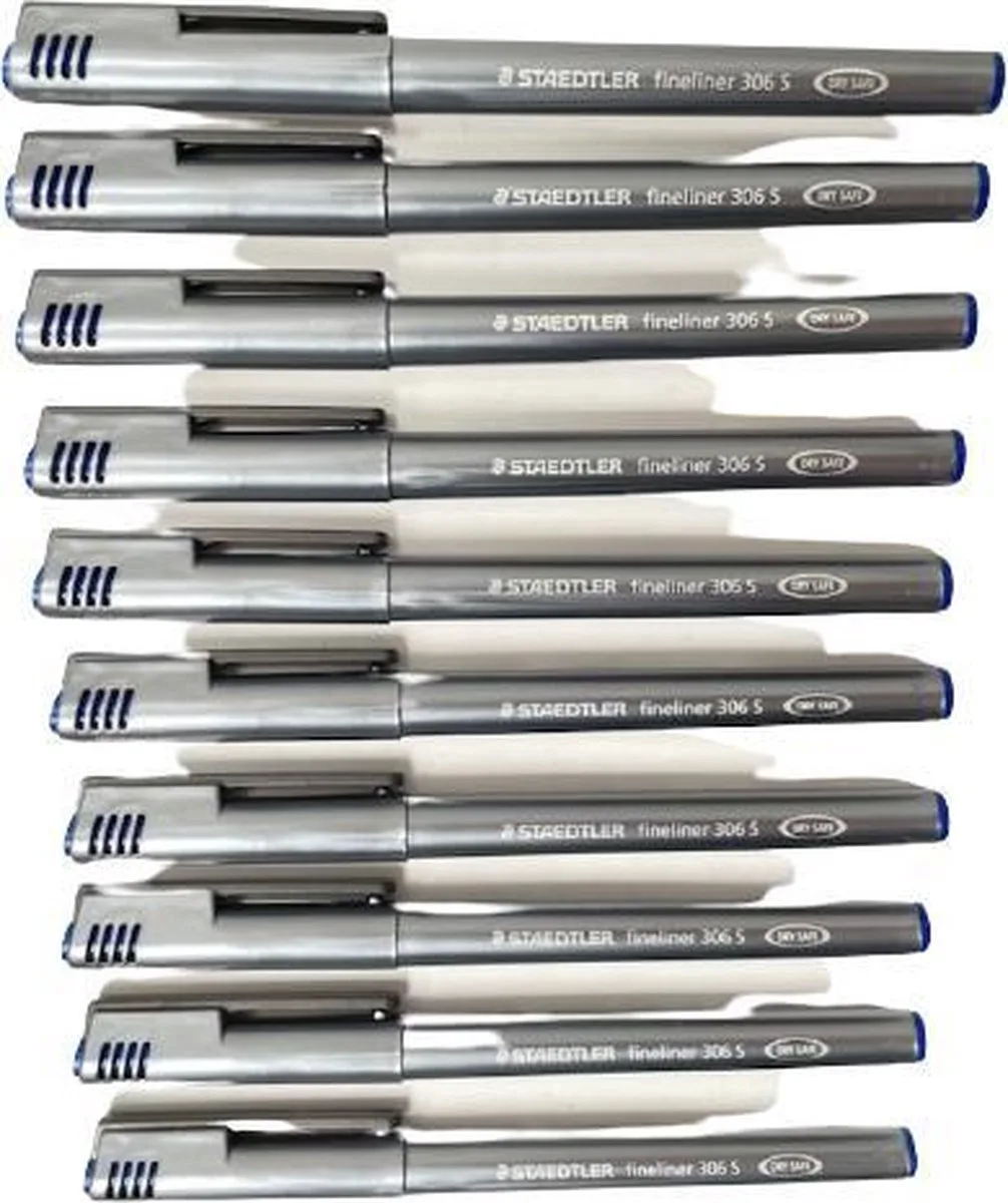 Fineliner 306 S 0.3mm - 10 stuks van Staedtler in Blauw – productfoto