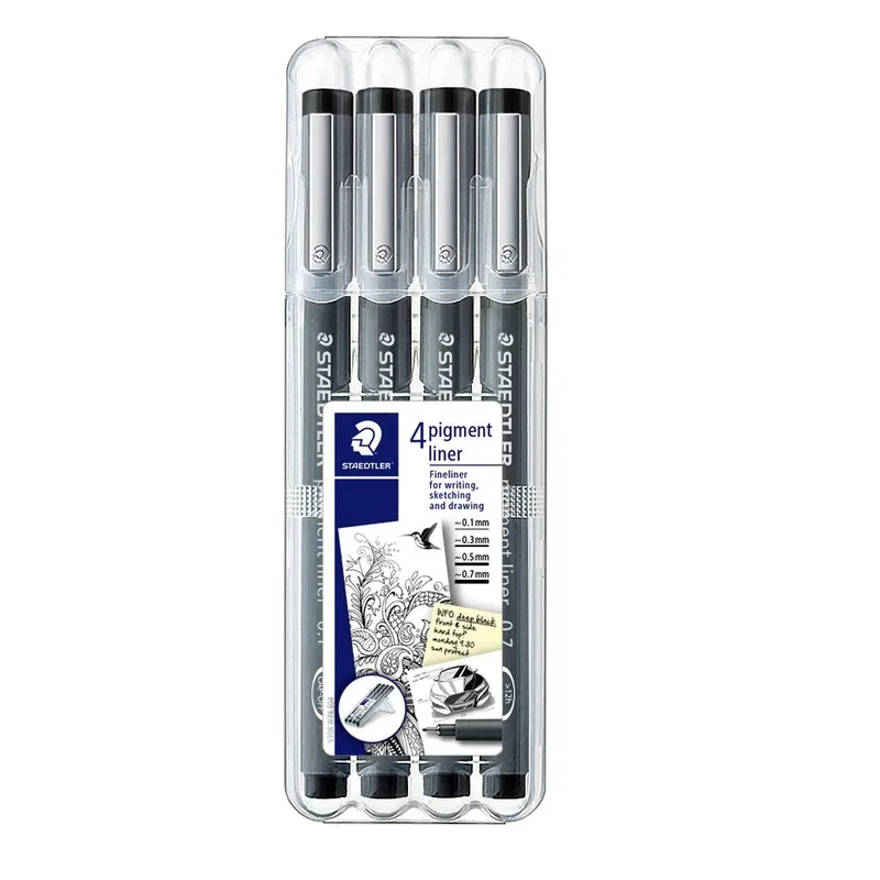 Fineliner staedtler pigment 308 0.1-0.7mm zwart | 10 stuks by Staedtler – product photo