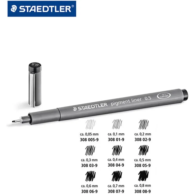 Fineliner Staedtler Pigment 308 zwart 0.2mm de Staedtler – photo produit 2 sur 2