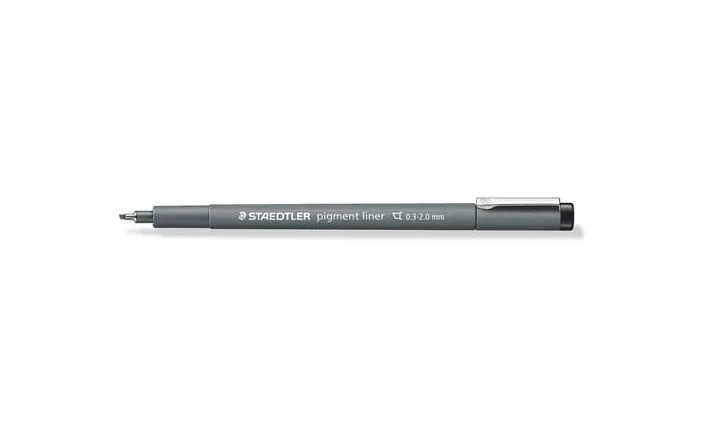Fineliner Staedtler Pigment 308 zwart 0.3-2.0mm von Staedtler – Produktfoto