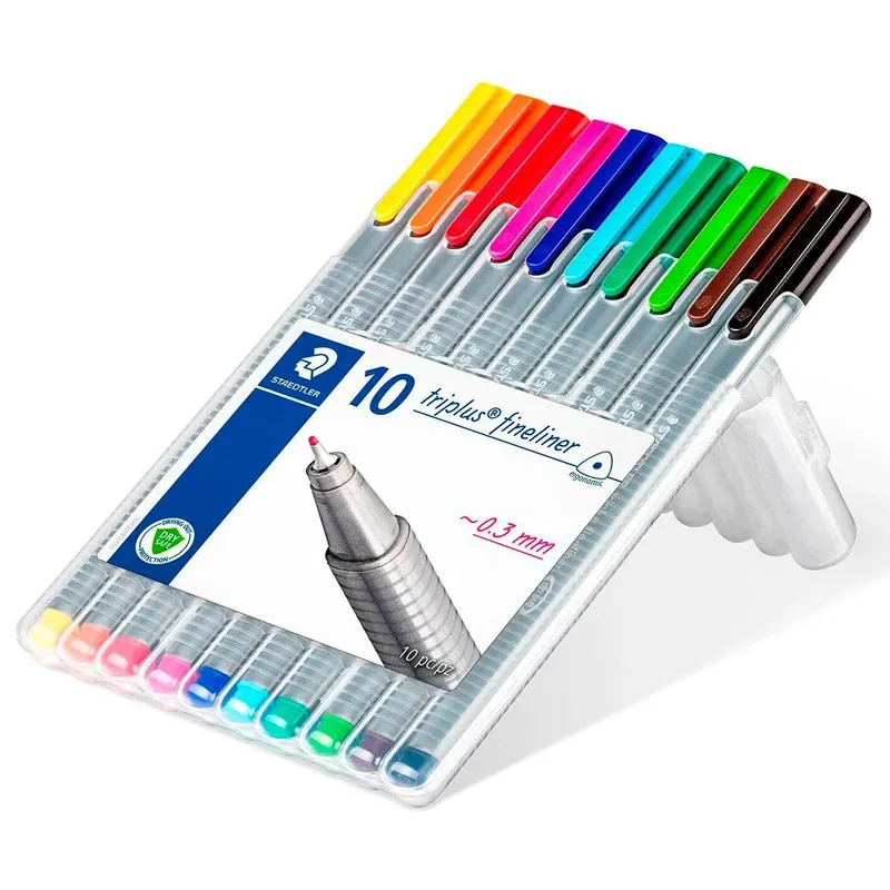 Fineliner Staedtler Triplus 334 assorti 0.3mm 10 stuks de Staedtler – photo produit 2 sur 3
