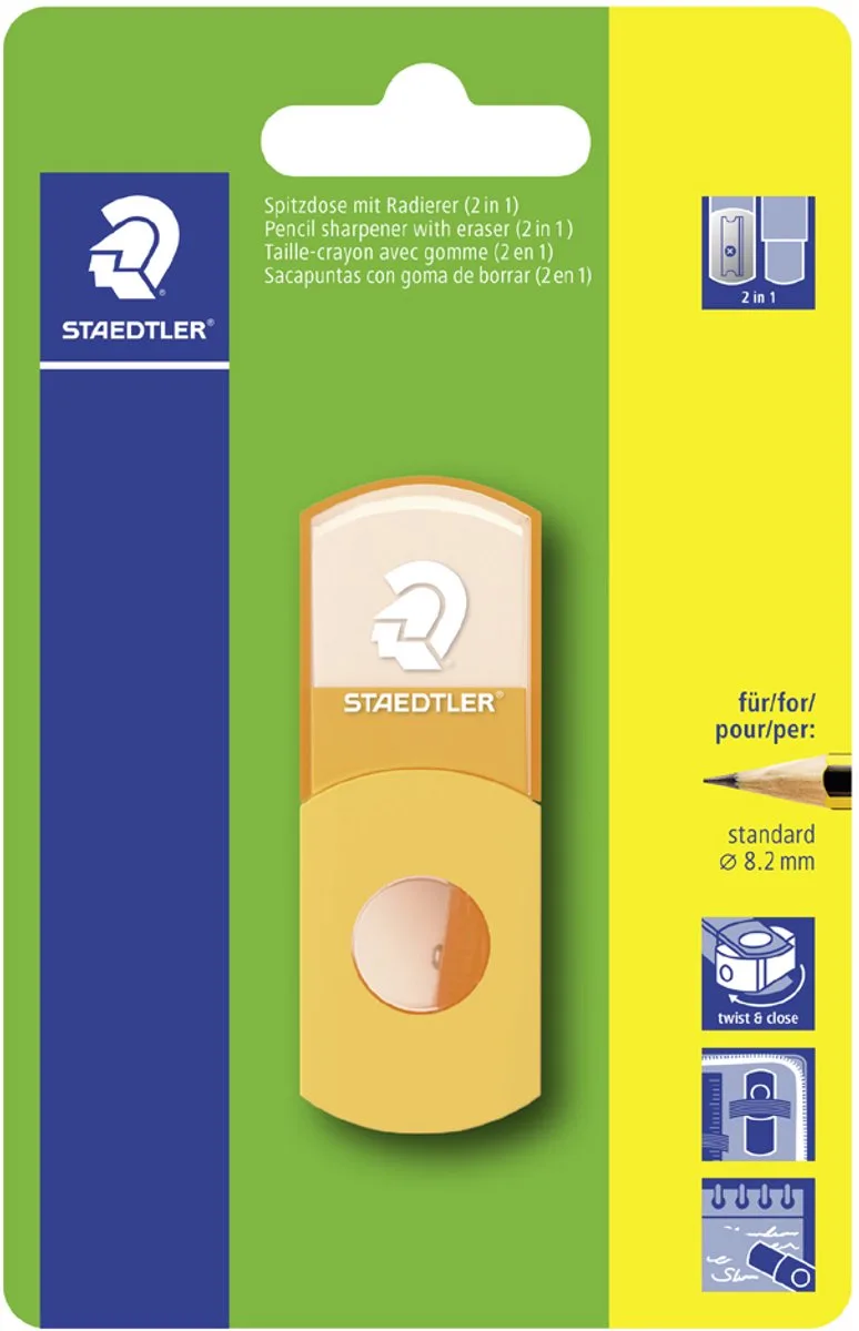 Gum-puntenslijper combinatie 511 SE de Staedtler en Neon-oranje – photo produit