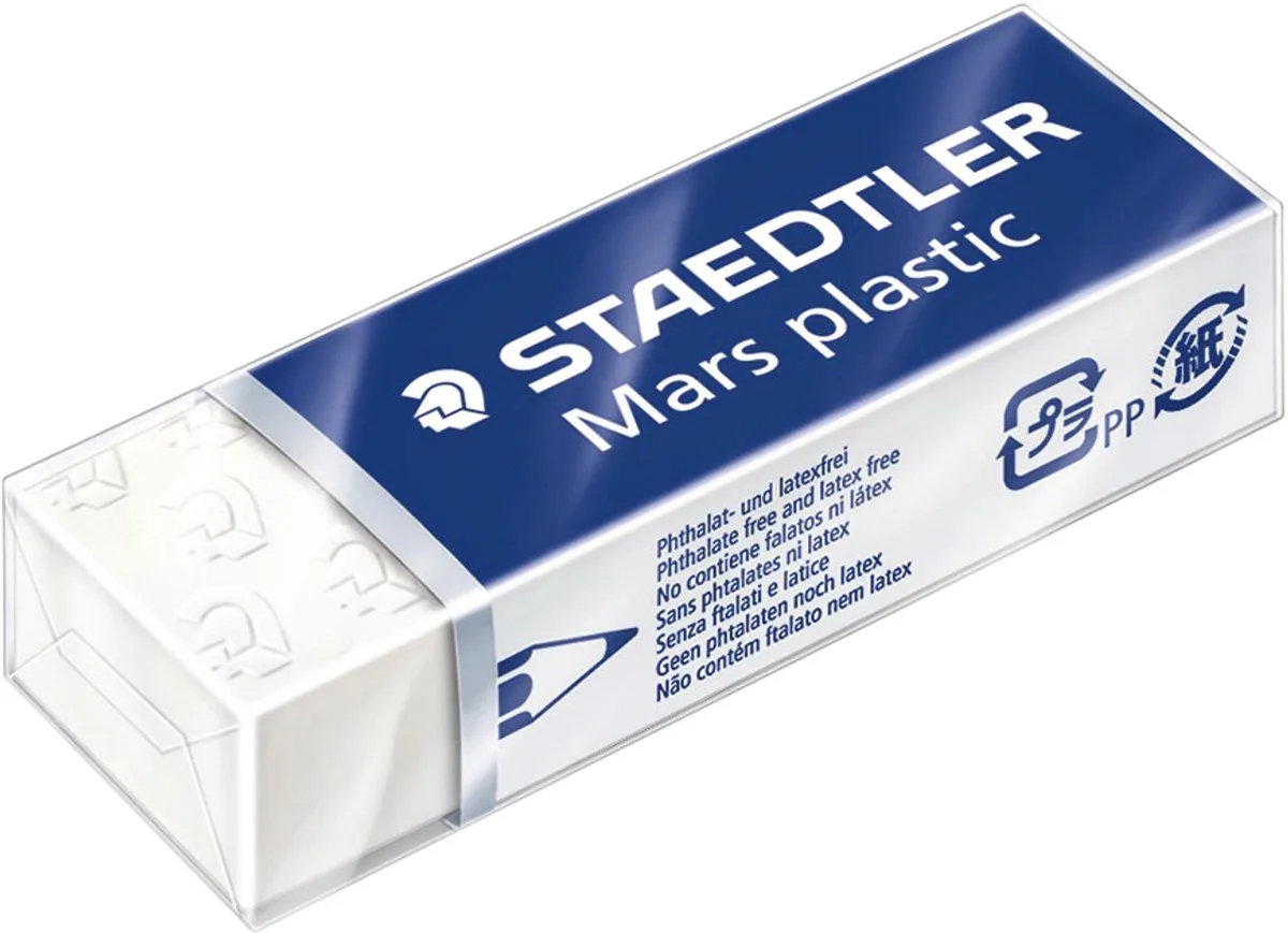 gummen - Mars Plastic - 20 stuks - voordeelverpakking de Staedtler en Blanc – photo produit