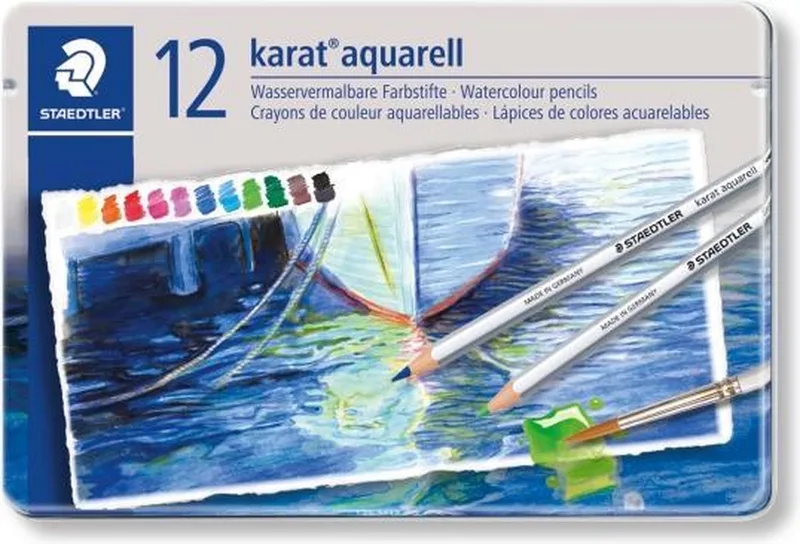 karat aquarell kleurpotlood - set 12 st de Staedtler en Multi 12 kleuren – photo produit
