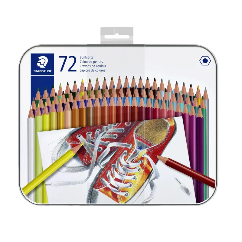 Kleurpotloden staedtler 175 6kantig 72 st ass | 3 stuks de Staedtler – photo produit