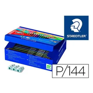Kleurpotloden Staedtler Noris 12kl-3 slijpers gratis classpack 144st by Staedtler – product photo 2 of 2