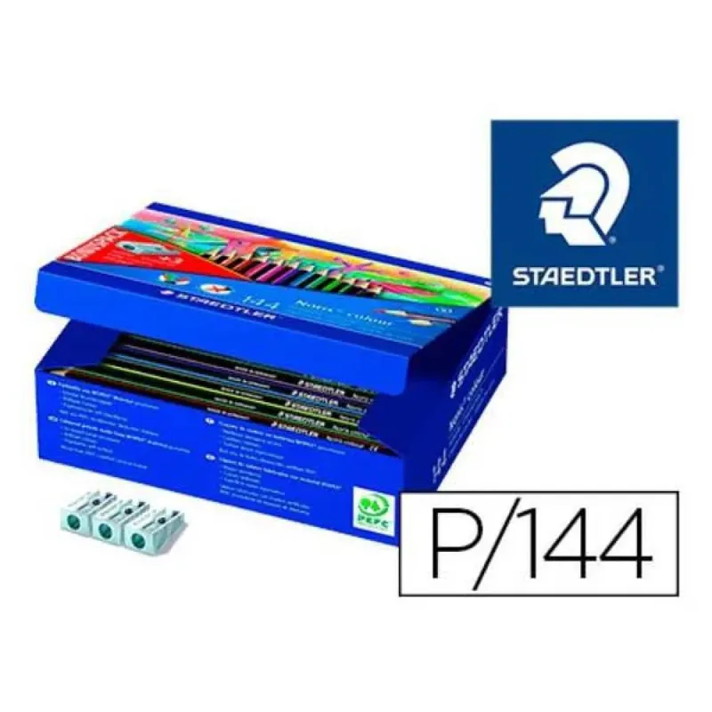 Kleurpotloden Staedtler Noris 12kl-3 slijpers gratis classpack 144st by Staedtler – product photo 2 of 2