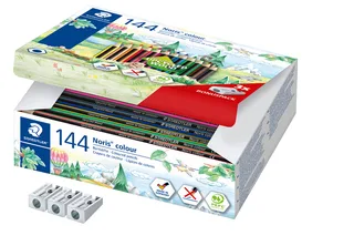 Kleurpotloden Staedtler Noris 12kl-3 slijpers gratis classpack 144st by Staedtler – product photo 1 of 2