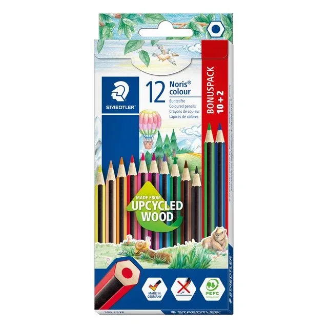 Kleurpotlood staedtler noris 185 set à 10+2 kl | 10 stuks by Staedtler – product photo