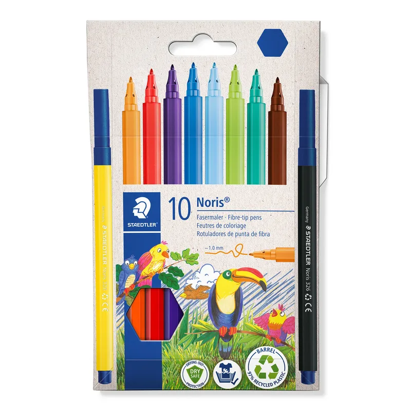 Kleurstift noris 326 kartonnen etui 10 kleuren | 10 stuks von Staedtler – Produktfoto