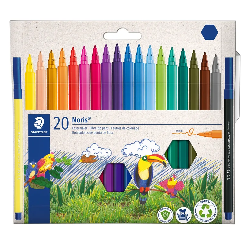 Kleurstift noris 326 kartonnen etui 20 kleuren | 5 stuks de Staedtler – photo produit