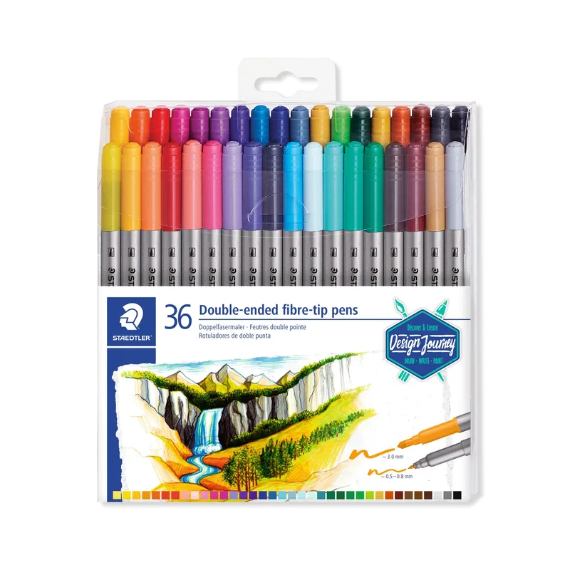 Kleurstift staedtler 3200 dubbele punt set 36 st | 6 stuks de Staedtler – photo produit