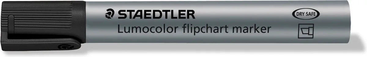 Lumocolor flipchart marker beitelpunt van Staedtler in Zwart – productfoto