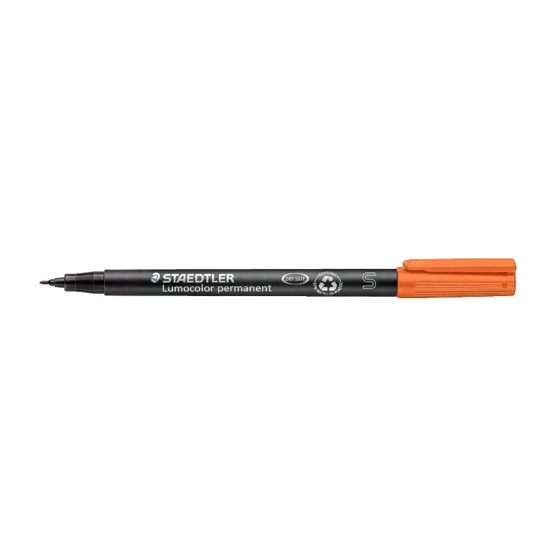 Lumocolor Permanent S Permanentmarker - Orange, Synthetikspitze S, superfein 0,4 mm van Staedtler – productfoto
