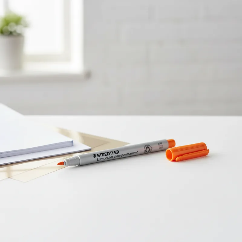 Lumocolor S nicht permanenter Marker Orange - Synthetikspitze superfein 0,4 mm van Staedtler – productfoto