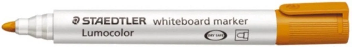 Lumocolor Whiteboard Marker Oranje van Staedtler in Wit – productfoto