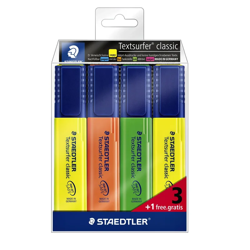 Markeerstift staedtler 364 textsurfer 3+1 gratis | 10 stuks de Staedtler – photo produit