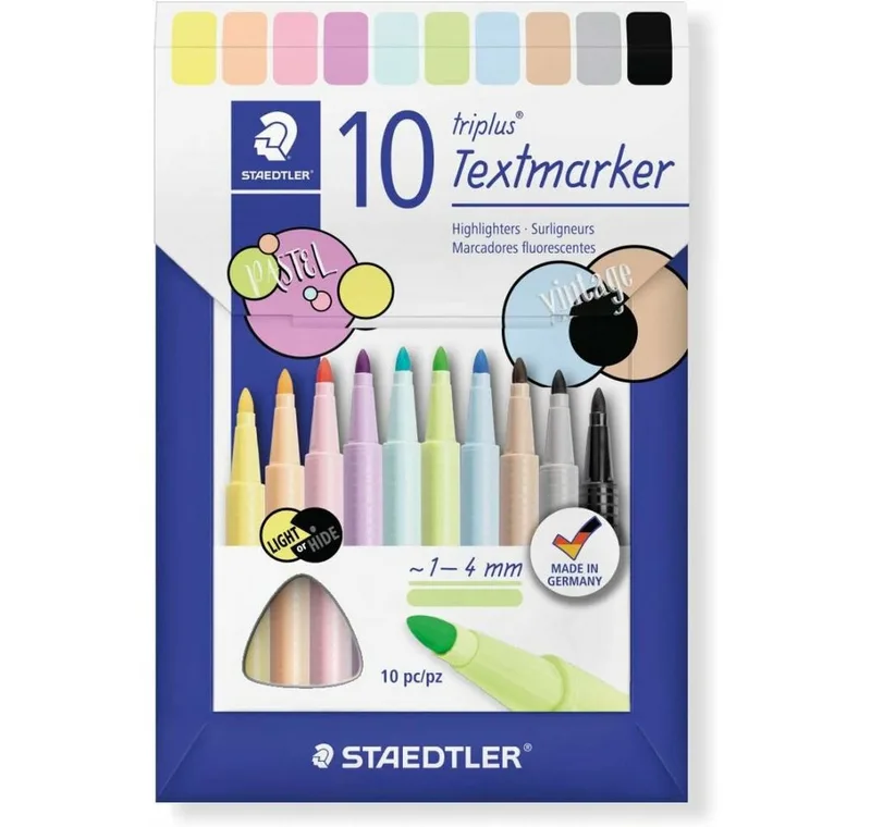 Marker 10 STAEDTLER triplus textsurfer Textmarker farbsortiert de Staedtler – photo produit