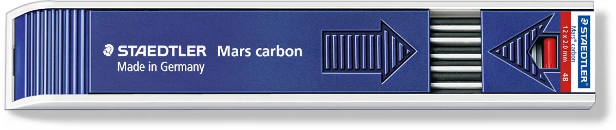 Mars® carbon 200 Potloodstift - 2 mm - Hardheid 2B de Staedtler en Grafiet – photo produit