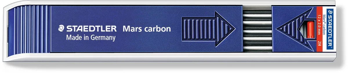 Mars® carbon 200 Potloodstift - 2 mm - Hardheid 2H de Staedtler en Grafiet – photo produit