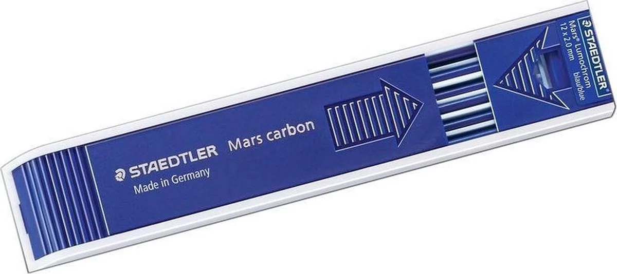 Mars - Lumochrom - Vulpotloodvulling - 2 mm - 12 stuks de Staedtler en Bleu – photo produit