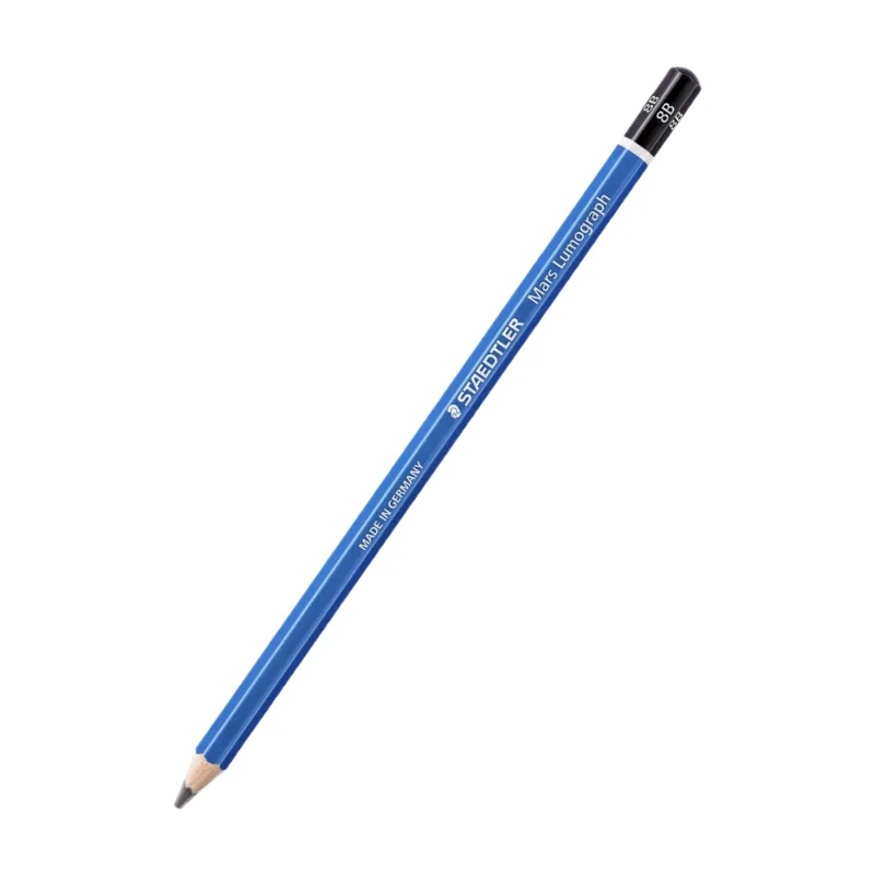 Mars Lumograph 8B Graphit-Bleistift Blau 1 Stück von Staedtler – Produktfoto
