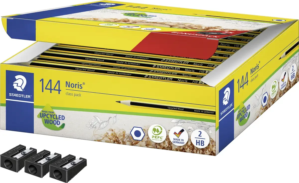 Noris 120 C144P1 Set de crayons à papier Dureté: H, 2B, B, HB 147 pc(s) von Staedtler – Produktfoto