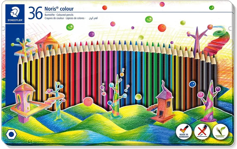 Noris colour kleurpotlood - Metalen doos met 36 kleuren von Staedtler in Assortiment 36 kleuren – Produktfoto