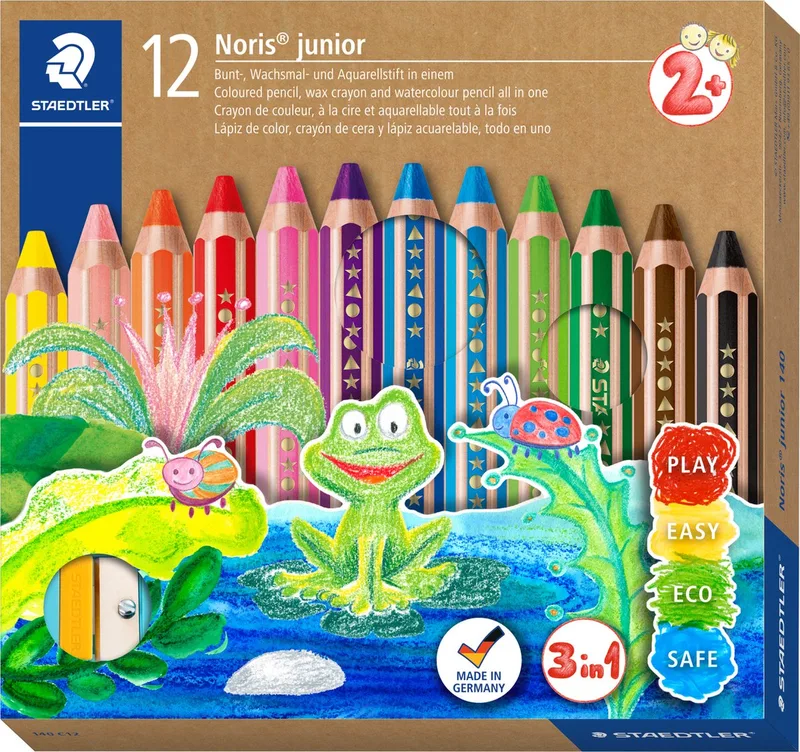Noris Junior - 3-in-1 potlood - set 12 st von Staedtler in Multi: 12 kleuren – Produktfoto