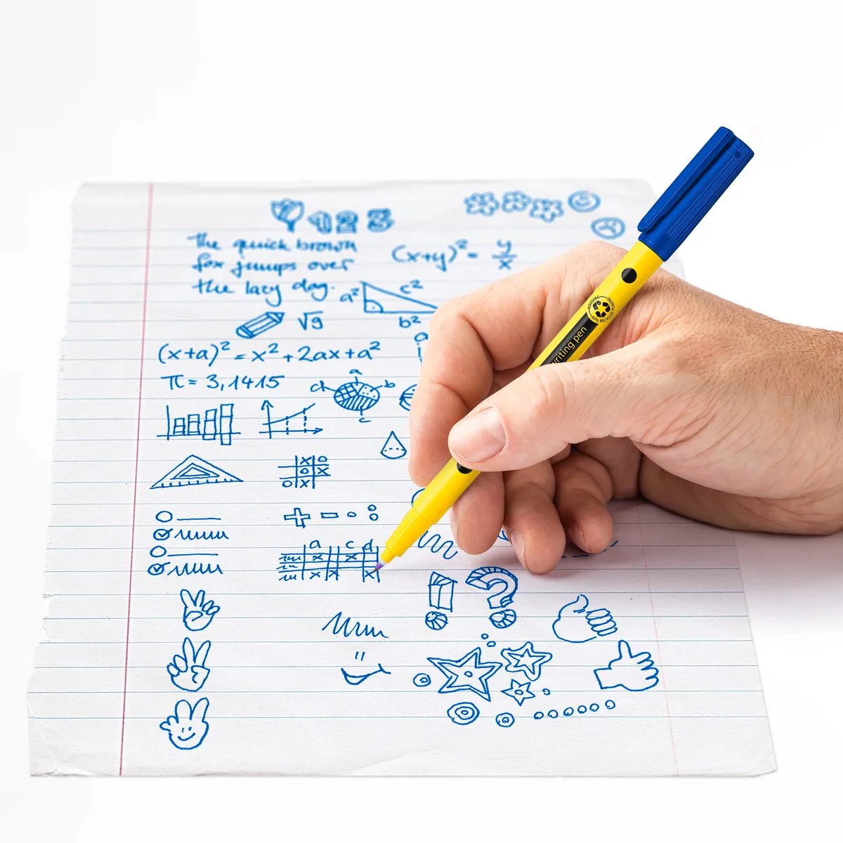 Noris® writing pen 307 - Fineliner - Zwart - doos met 10 stuks van Staedtler in Meerkleurig – productfoto
