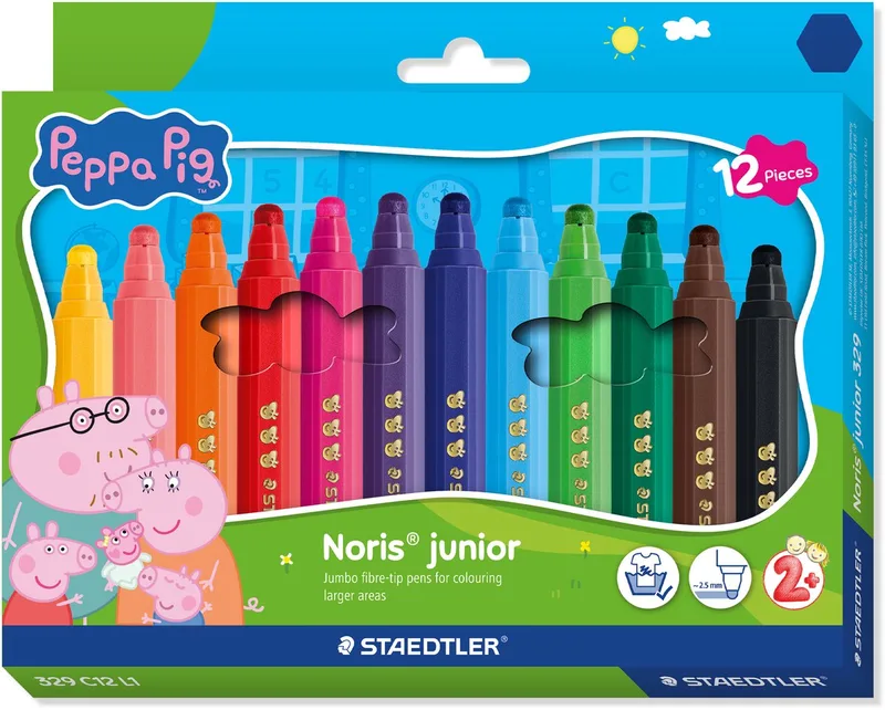 Peppa Pig x Noris junior kleurstift - set 12 st by Staedtler in Multicolour – product photo