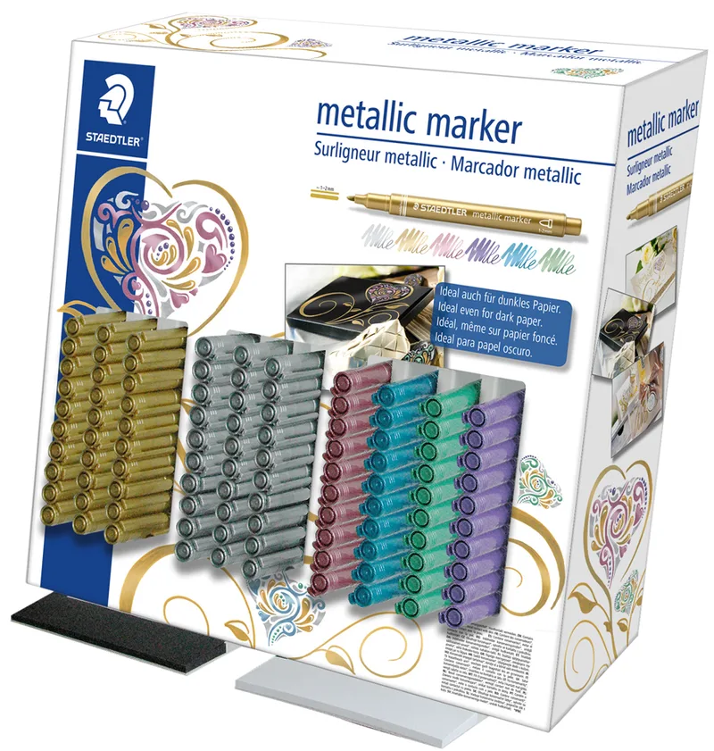 Permanent-Marker Metallic, 100er Display von Staedtler – Produktfoto