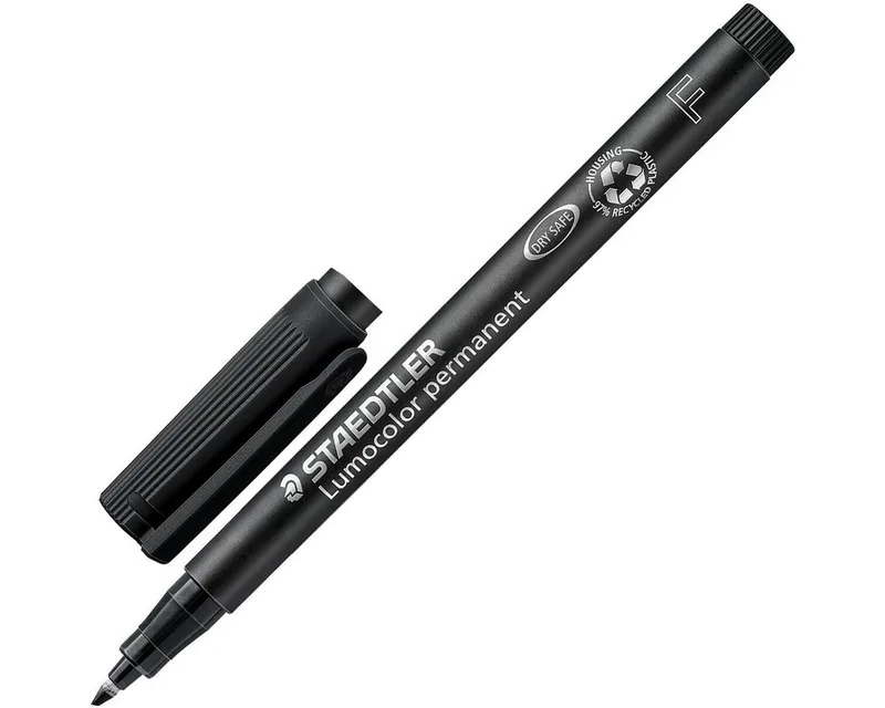 Permanentmarker Lumocolor permanent F, (1-tlg), wisch- und wasserfest de Staedtler en Noir – photo produit